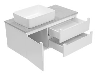 Подвесная тумба под раковину Brevita Cargo CAR-01100-011П2Я 100см белый